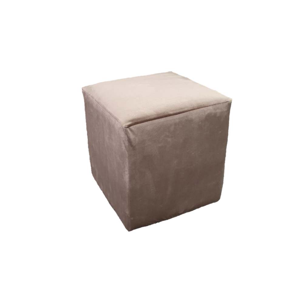 DOVE GRAY VELVET COVER for pouf 40x40 cm