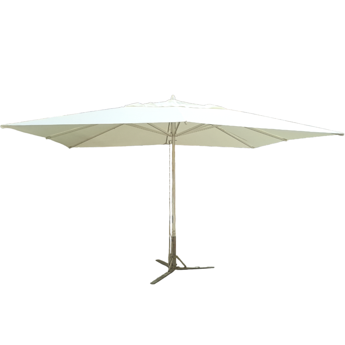 SUN UMBRELLA in Aluminium  with Tripod stand 3x4 m Cream Canvas