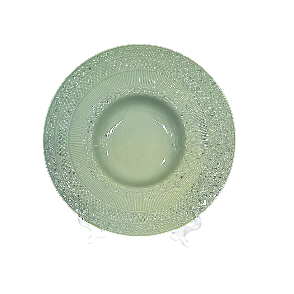 SOUP Plate Skalistos Sage cm 27 (13 each container)