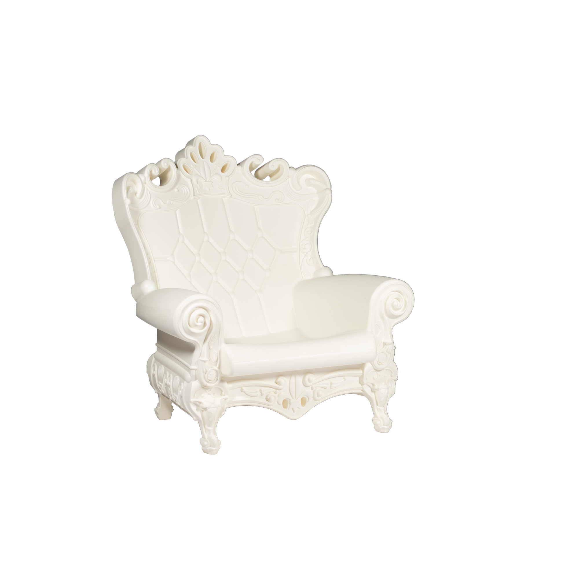 ARMCHAIR white Queen of love by Slide Design