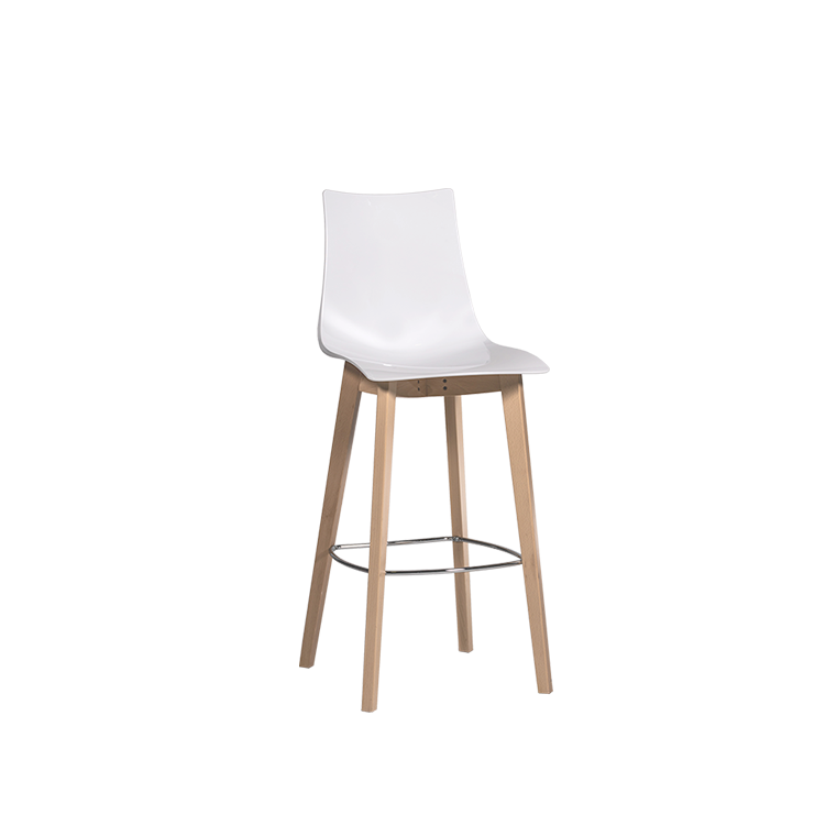 STOOL White Natural Zebra