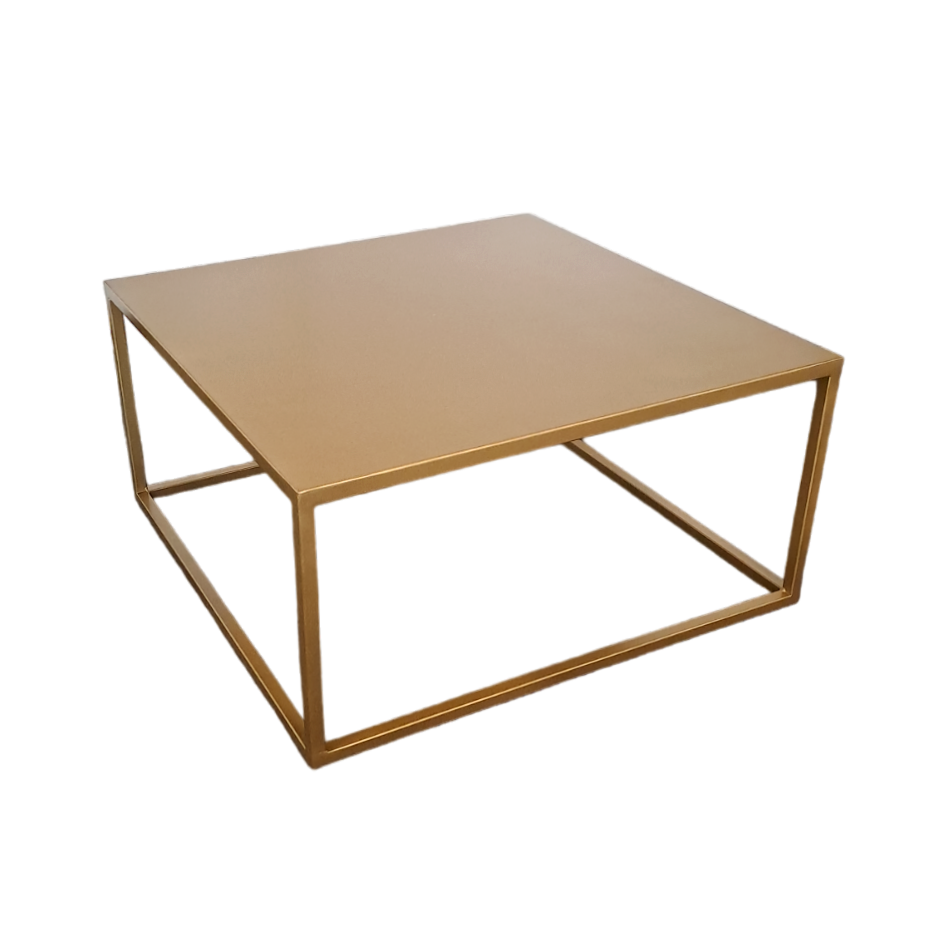 COFFEE TABLE Gold 80x80x40h