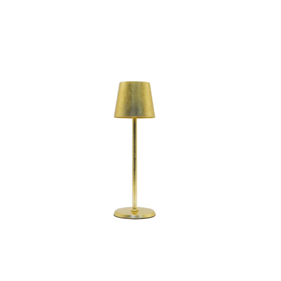 LAMPADA da Tavolo Bea Foglia Oro h 34 cm (escluso caricabatteria)