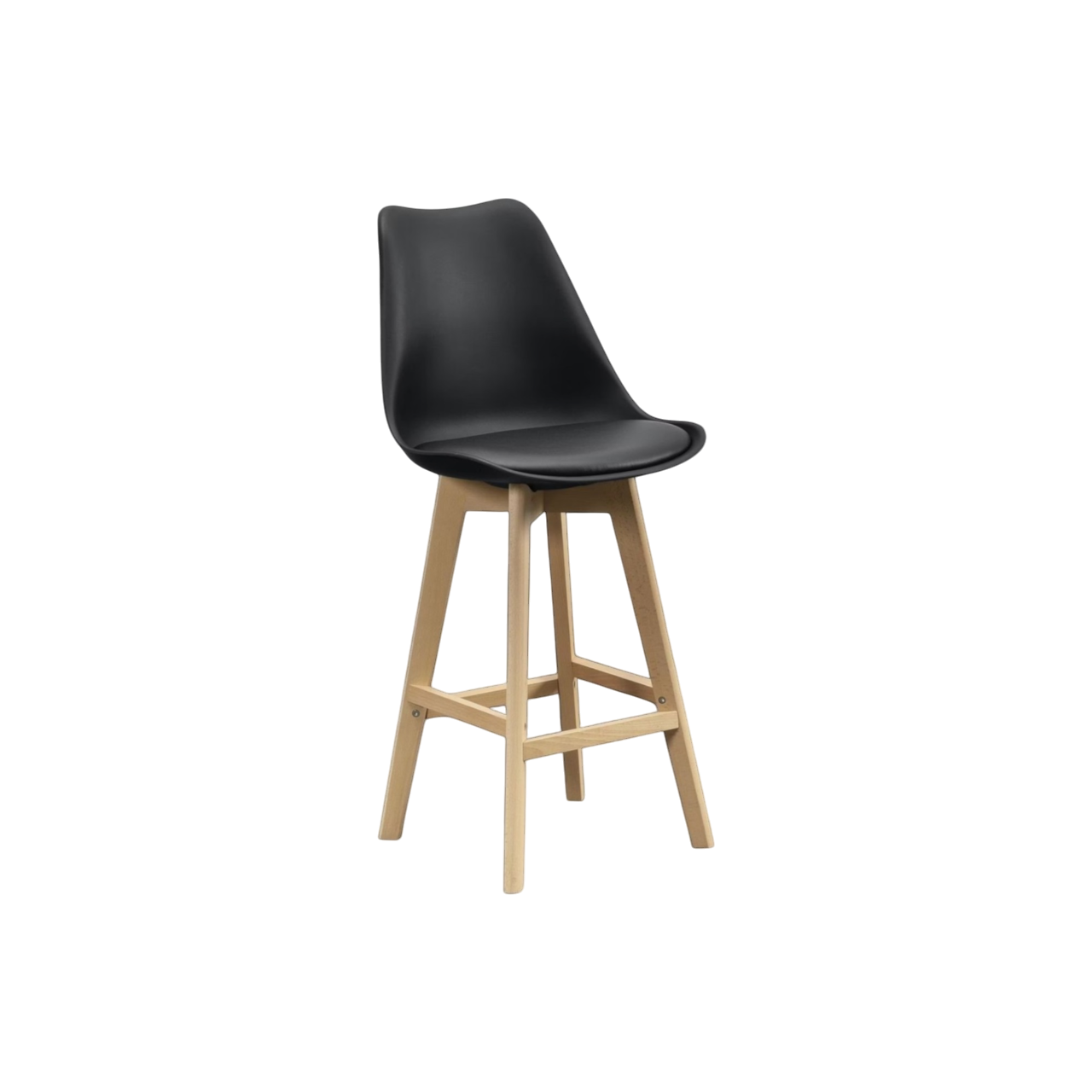 STOOL Wood and Black