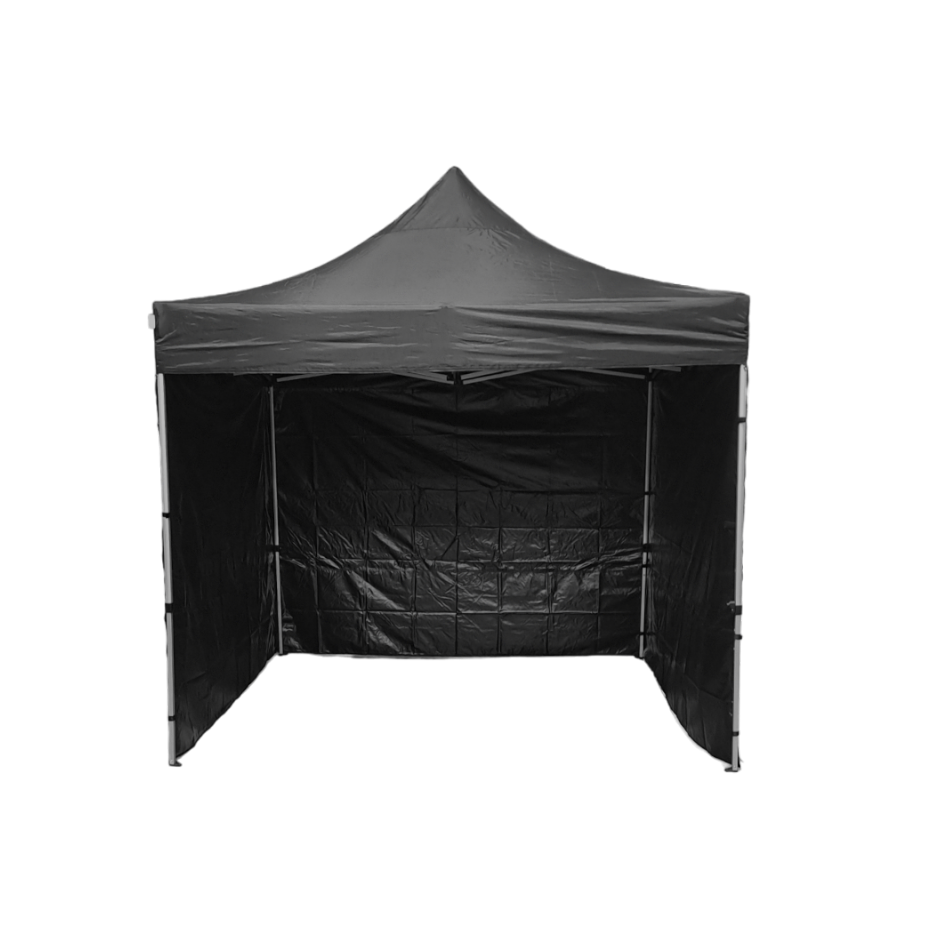 Black BELLOWS TENT m 3x3 Class 1 Certification (sides not included)